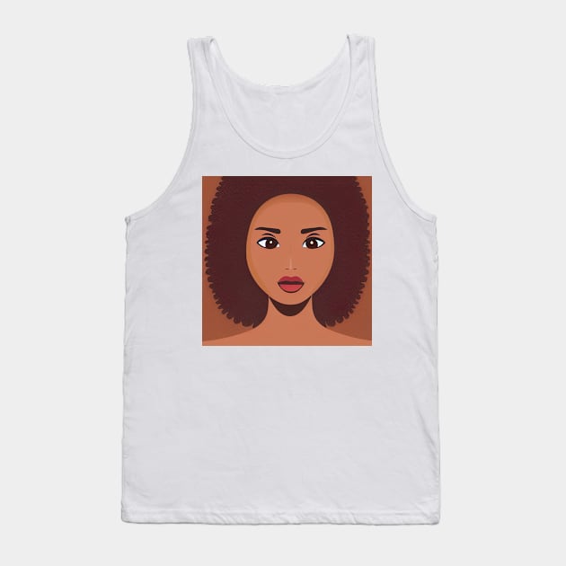 Beatiful girl with afro hair Tank Top by artsyworldart